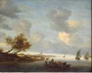 Ruysdael Salomon van Ferry Boat near Arnheim  - Hermitage